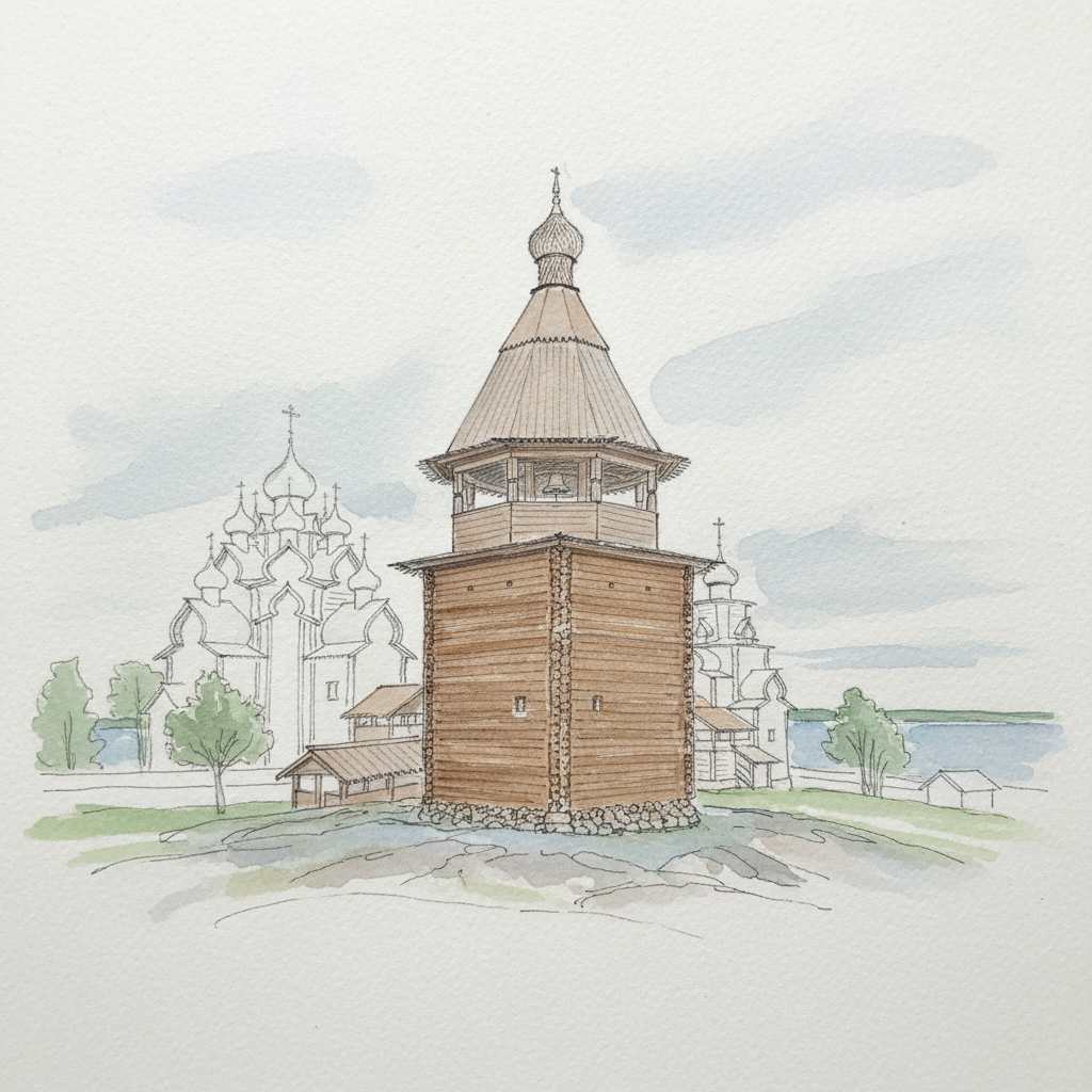 Kizhi Pogost Bell Tower, Kizhi Island, Russia Loose & airy