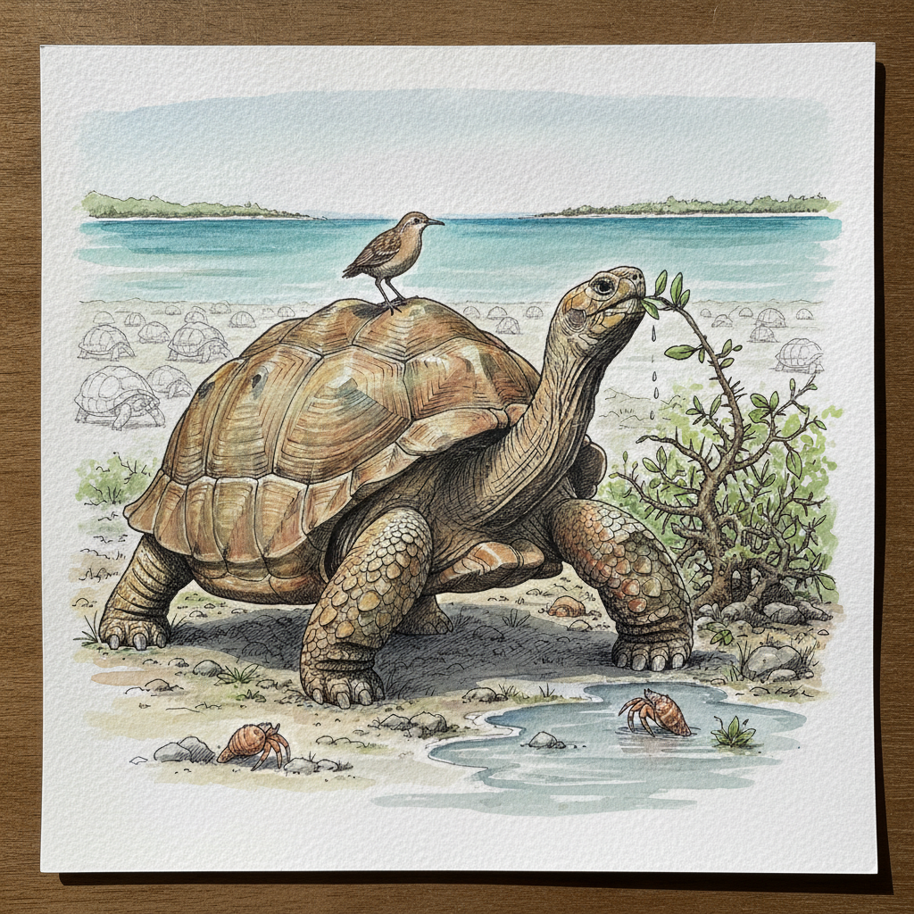 Aldabra giant tortoise AI-generated Tighter & richer example
