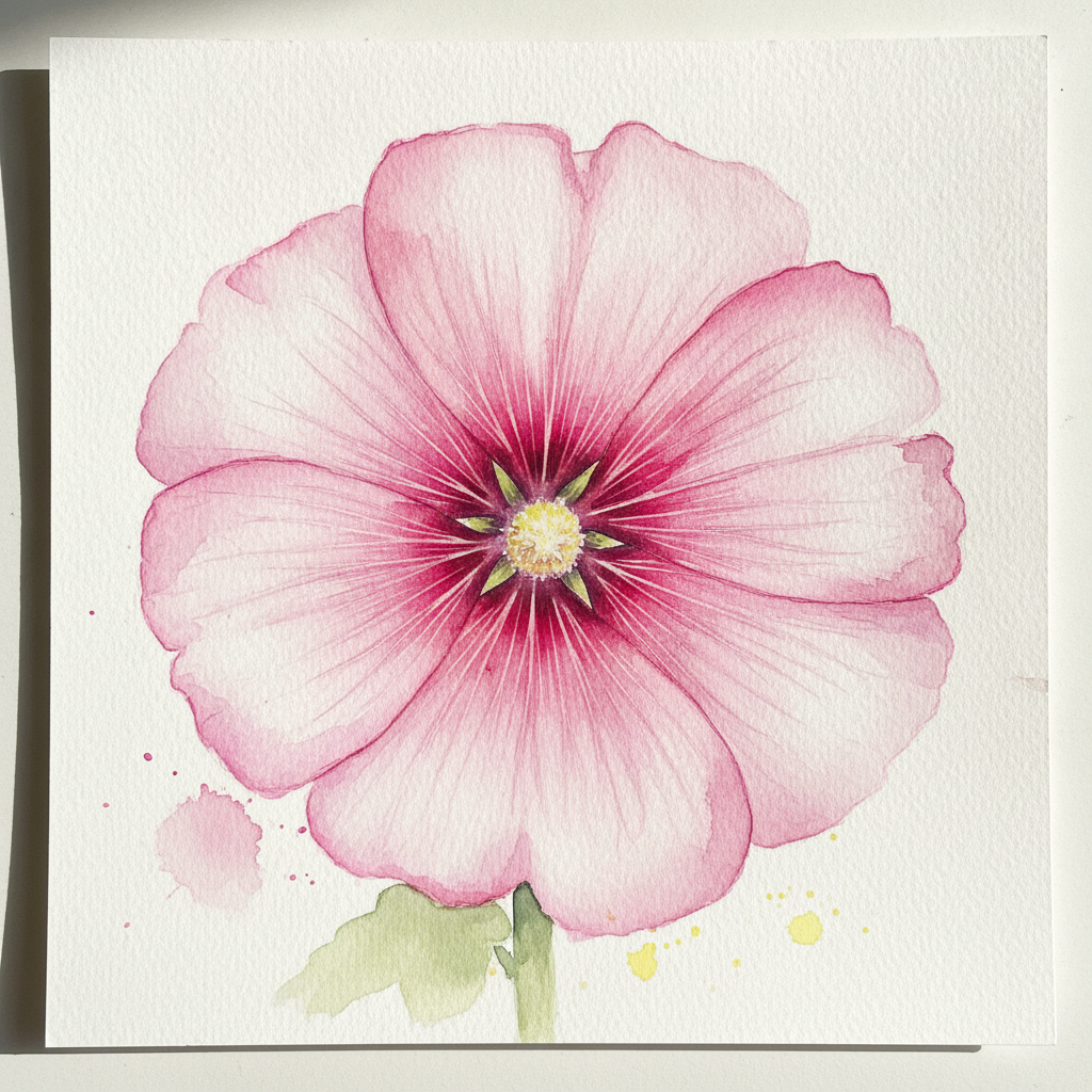 Hollyhock Single example 2
