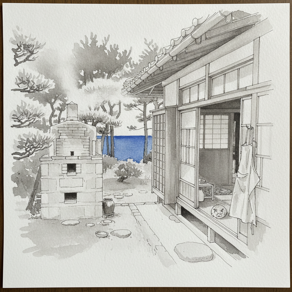 Hagi Pottery Studio House, Hagi, Yamaguchi, Japan example 2
