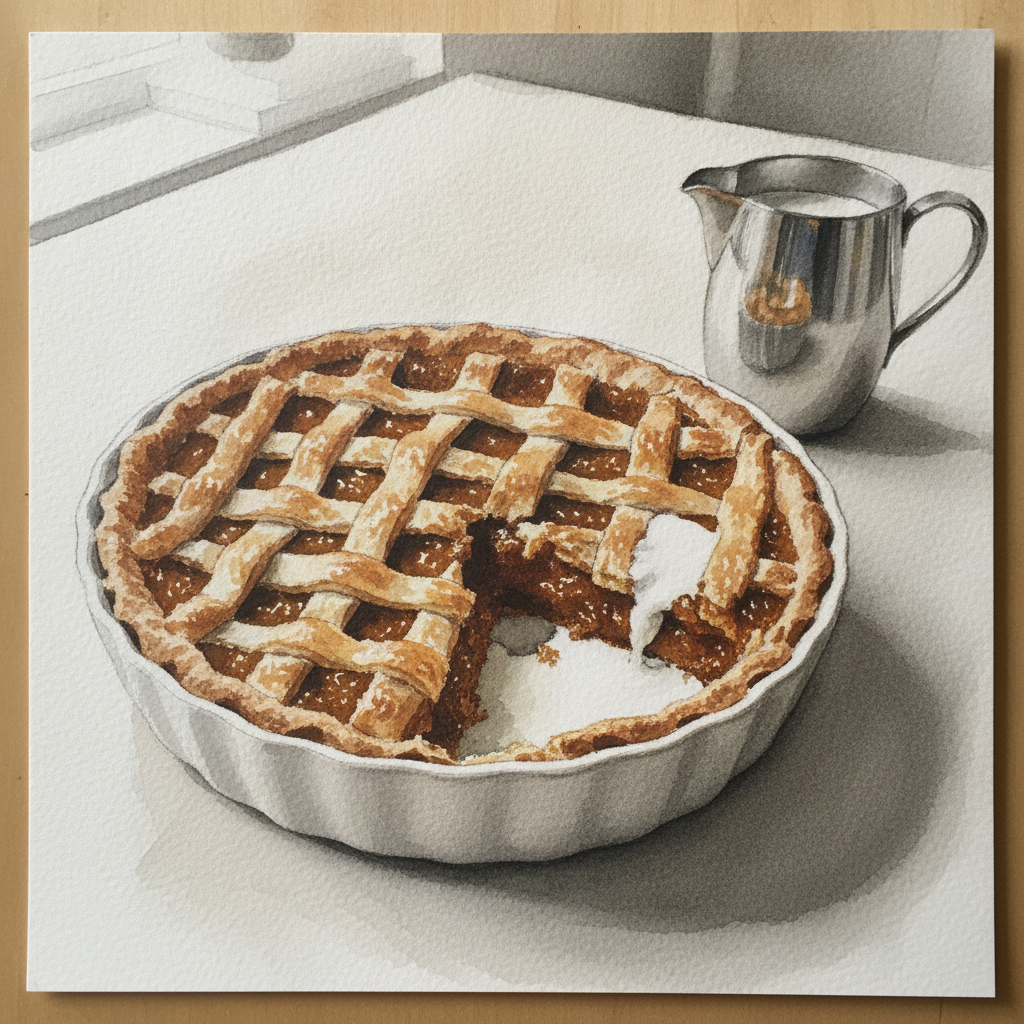 Treacle tart with lattice strips example 2