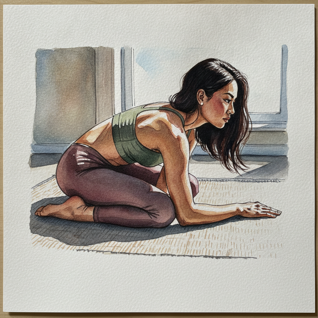 Child's Pose, Wide Knees With Twist Tighter & richer
