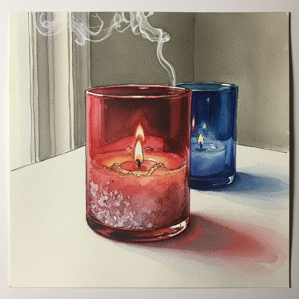 Votive in red glass Tighter & richer