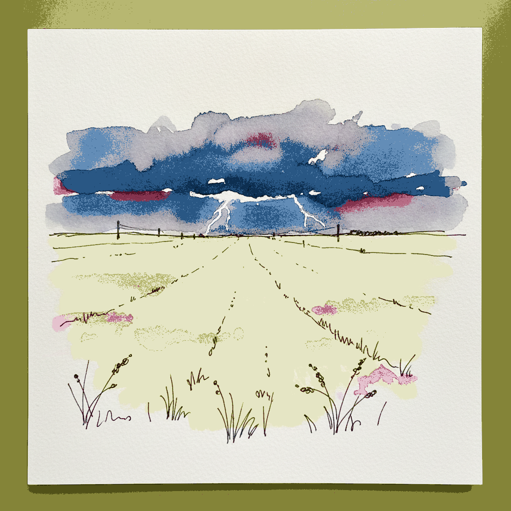 Field with Distant Storm example 3