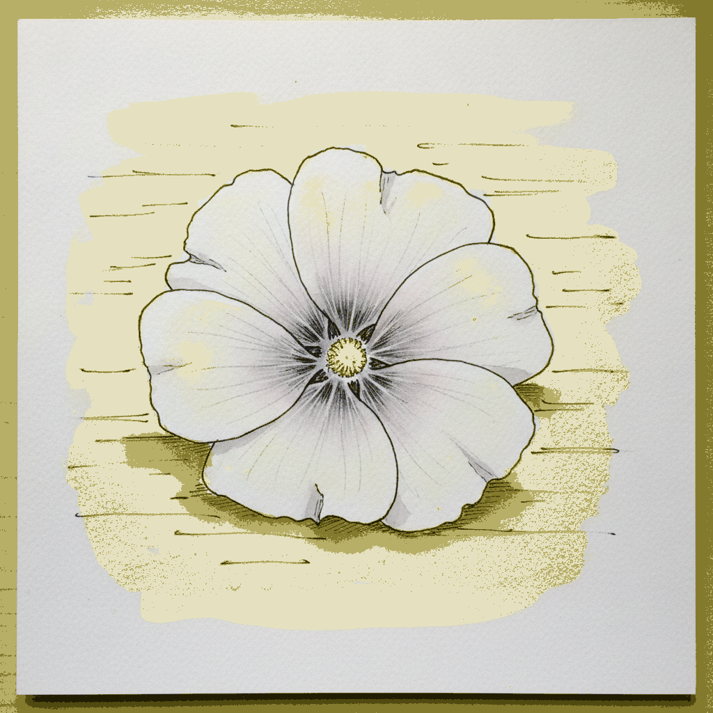 Hollyhock Single example 3