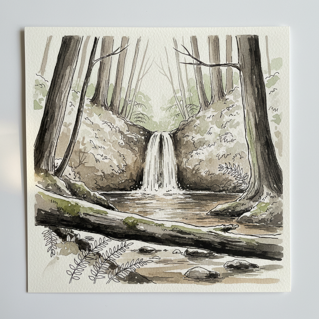 Tarra Falls in Tarra-Bulga National Park, VIC Alternative interpretation