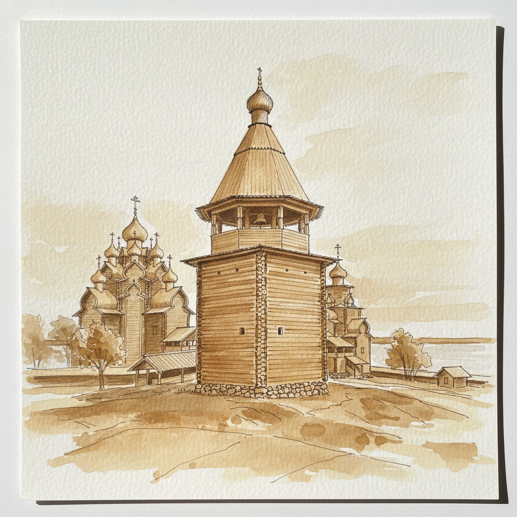 Kizhi Pogost Bell Tower, Kizhi Island, Russia Alternative interpretation
