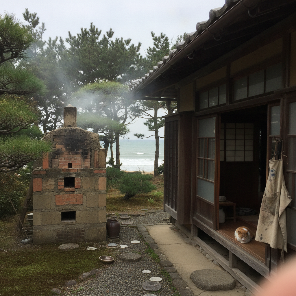 Hagi Pottery Studio House, Hagi, Yamaguchi, Japan AI-generated photoreal reference