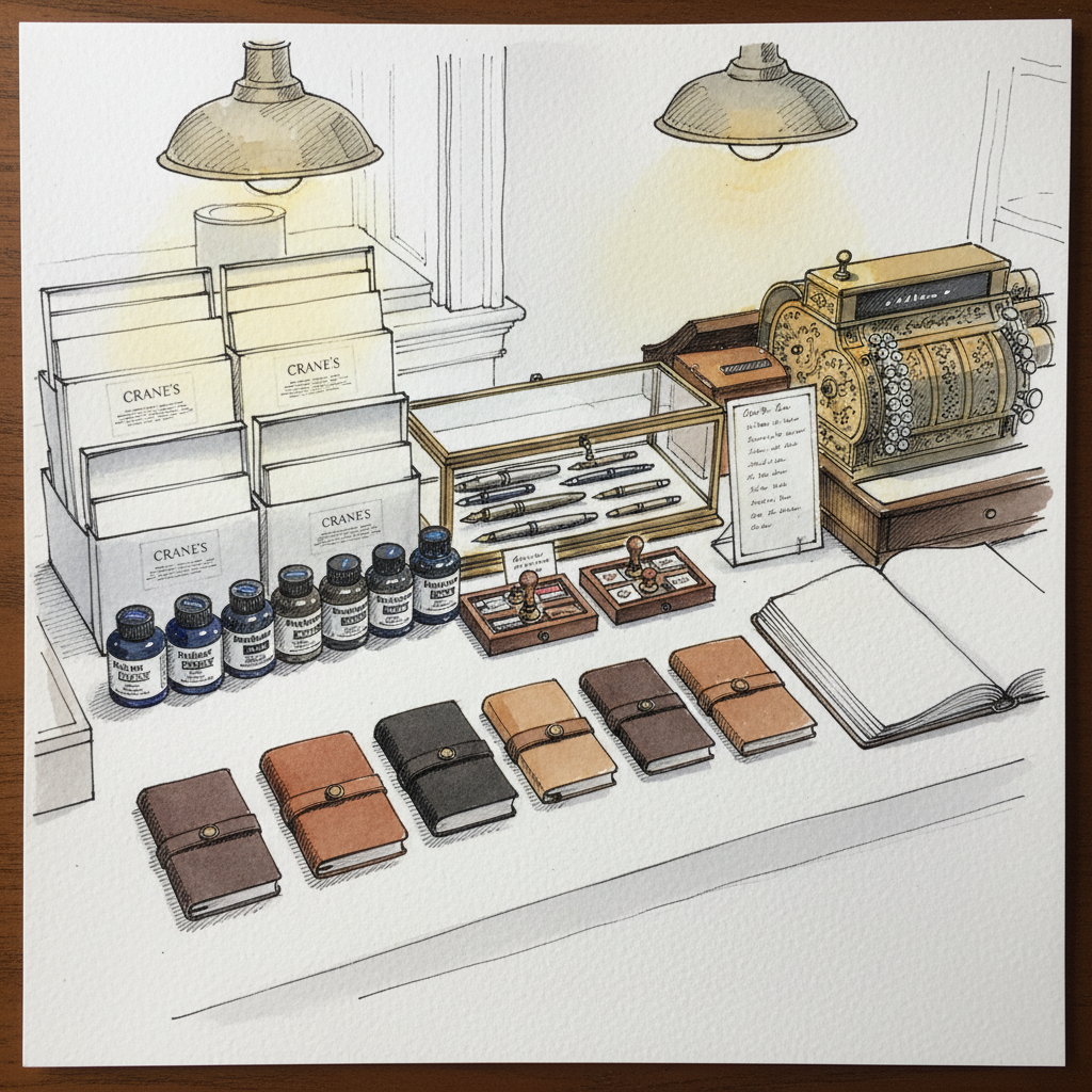 Stationer's display, supplies for sale Tighter & richer