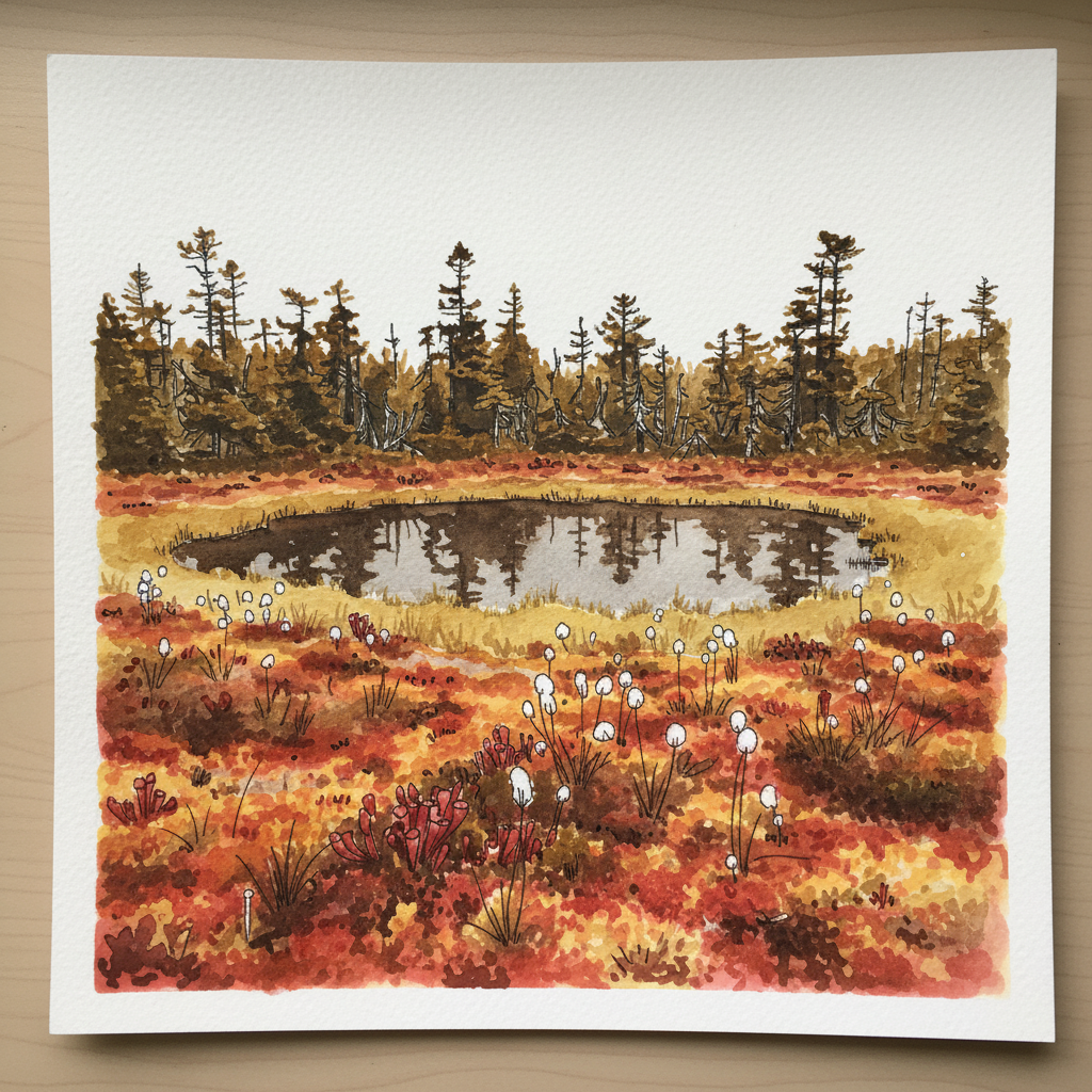 Maine bog with spruce, Down East Maine, USA Alternative interpretation