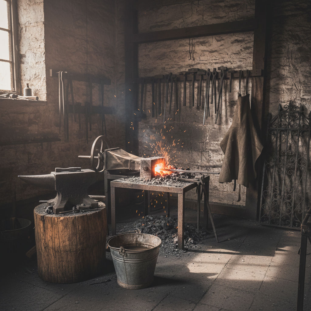 Blacksmith forge photo reference