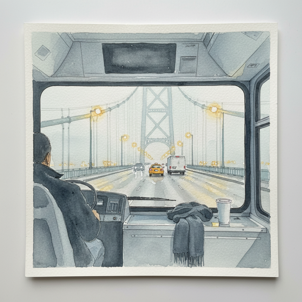Lions Gate, Foggy Night Crossing Loose & airy