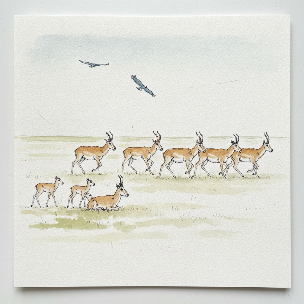 Saiga antelope Loose & airy