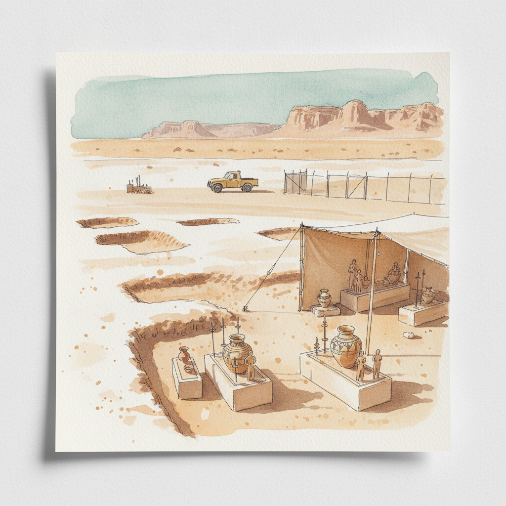 Shahdad Necropolis, Kerman, Iran AI-generated Loose & airy example