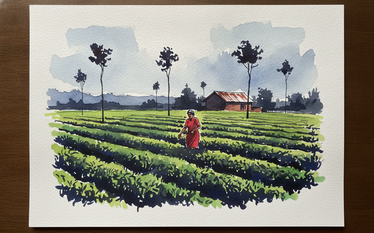 Halmari Tea Estate, Assam, India example 1