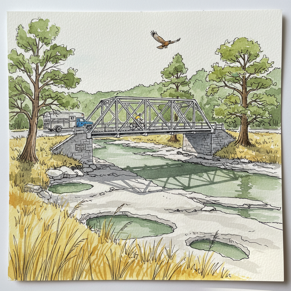 Texas Hill Country Low-Water Crossing Loose & airy