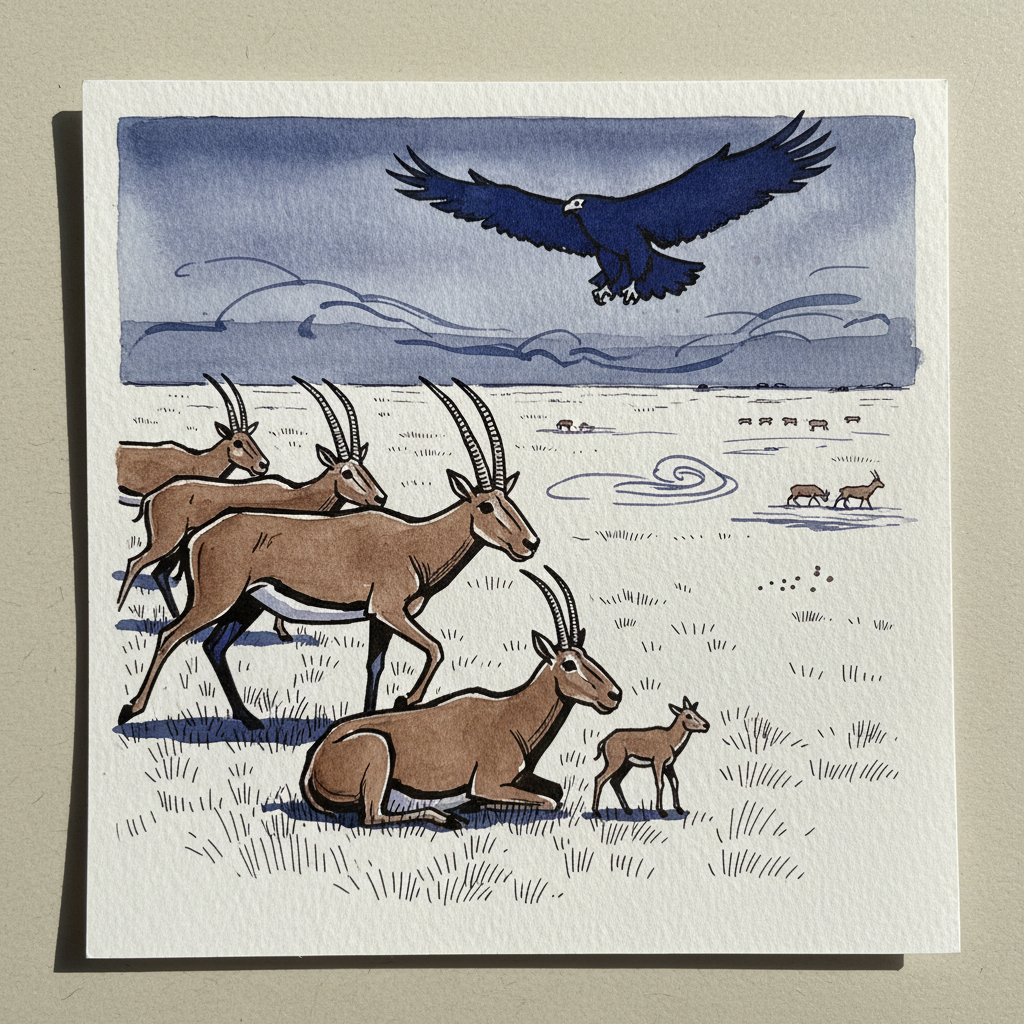 Saiga antelope Alternative interpretation