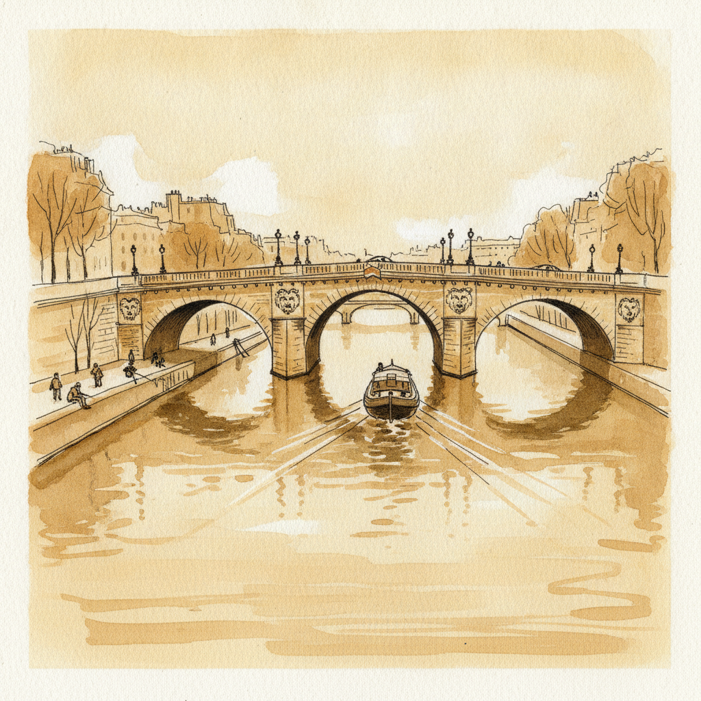 Pont Neuf, Paris, Winter Alternative interpretation