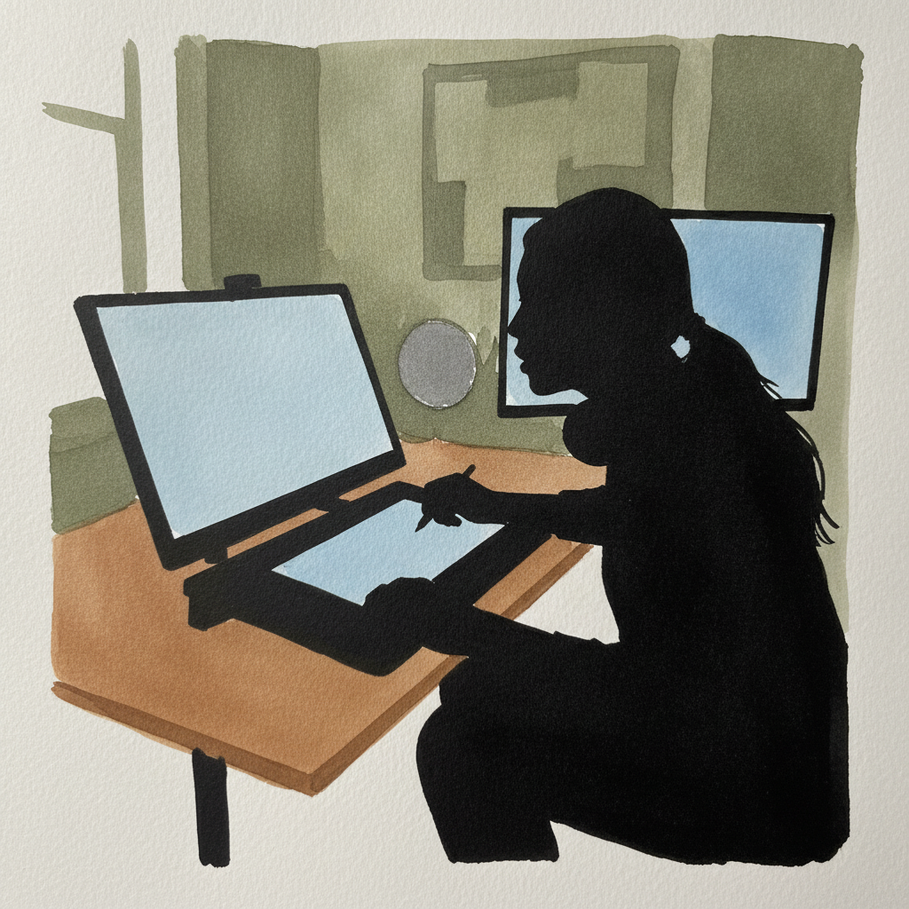 Animator at tablet example 3