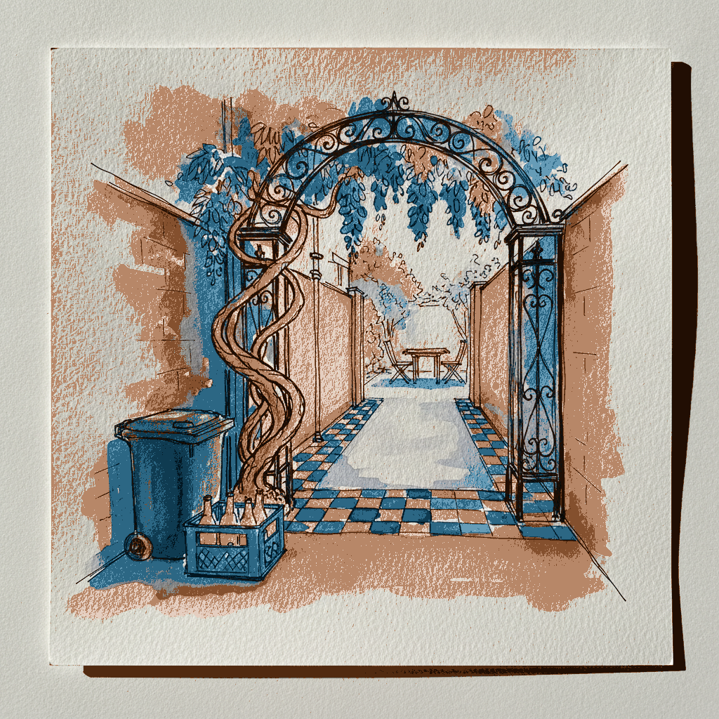 Arch over a Bayswater London townhouse side path example 3