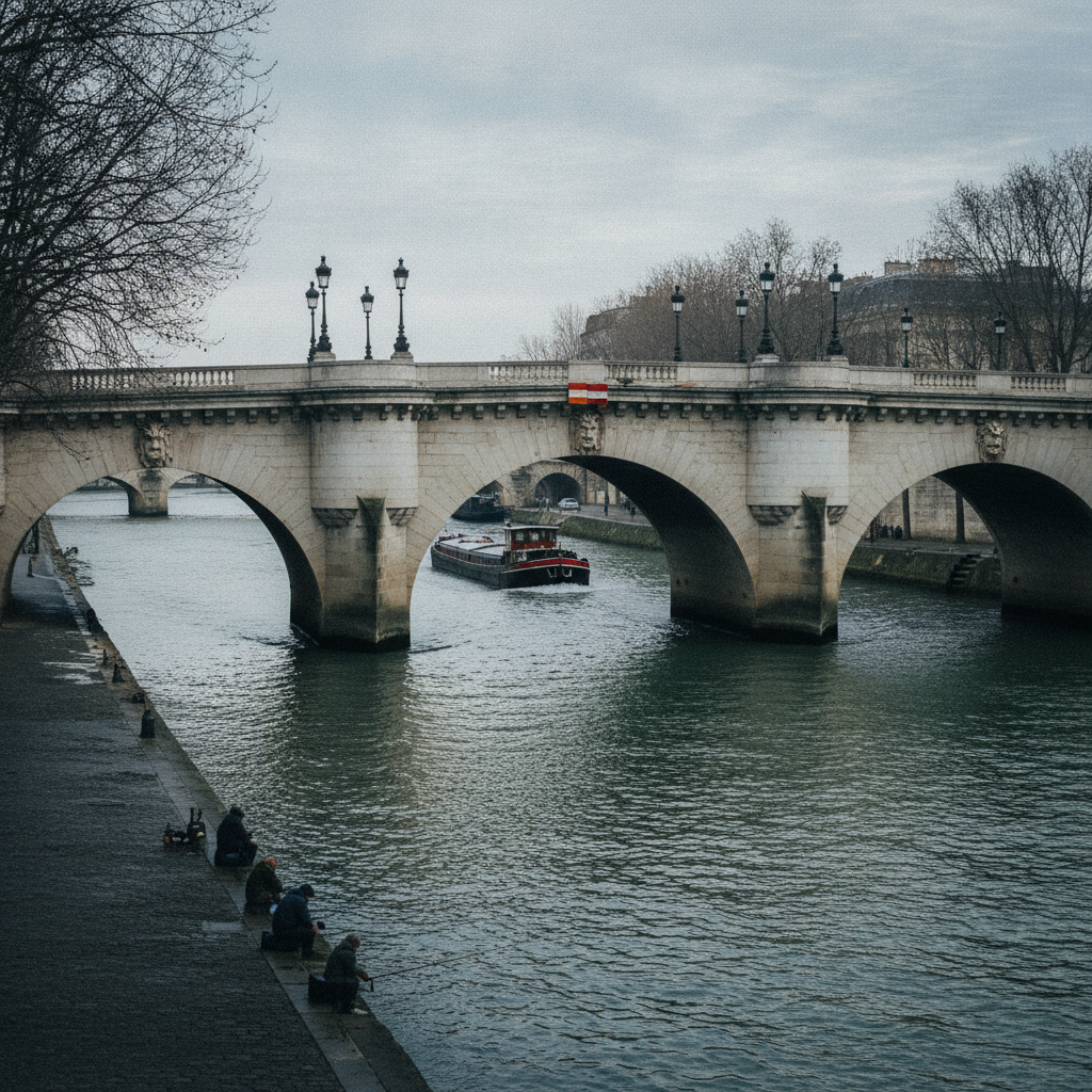 Pont Neuf, Paris, Winter photo reference