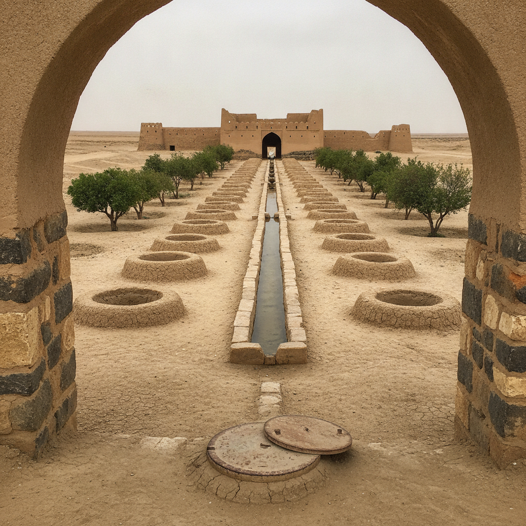 Gonabad Qanat, Gonabad, Iran AI-generated photoreal reference