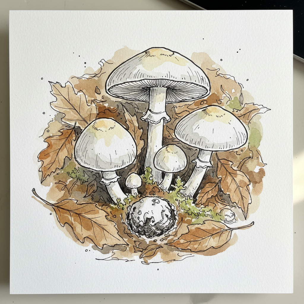 Eastern destroying angel Loose & airy