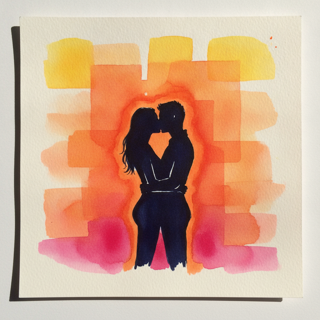 Lover's Kiss Silhouette example 1