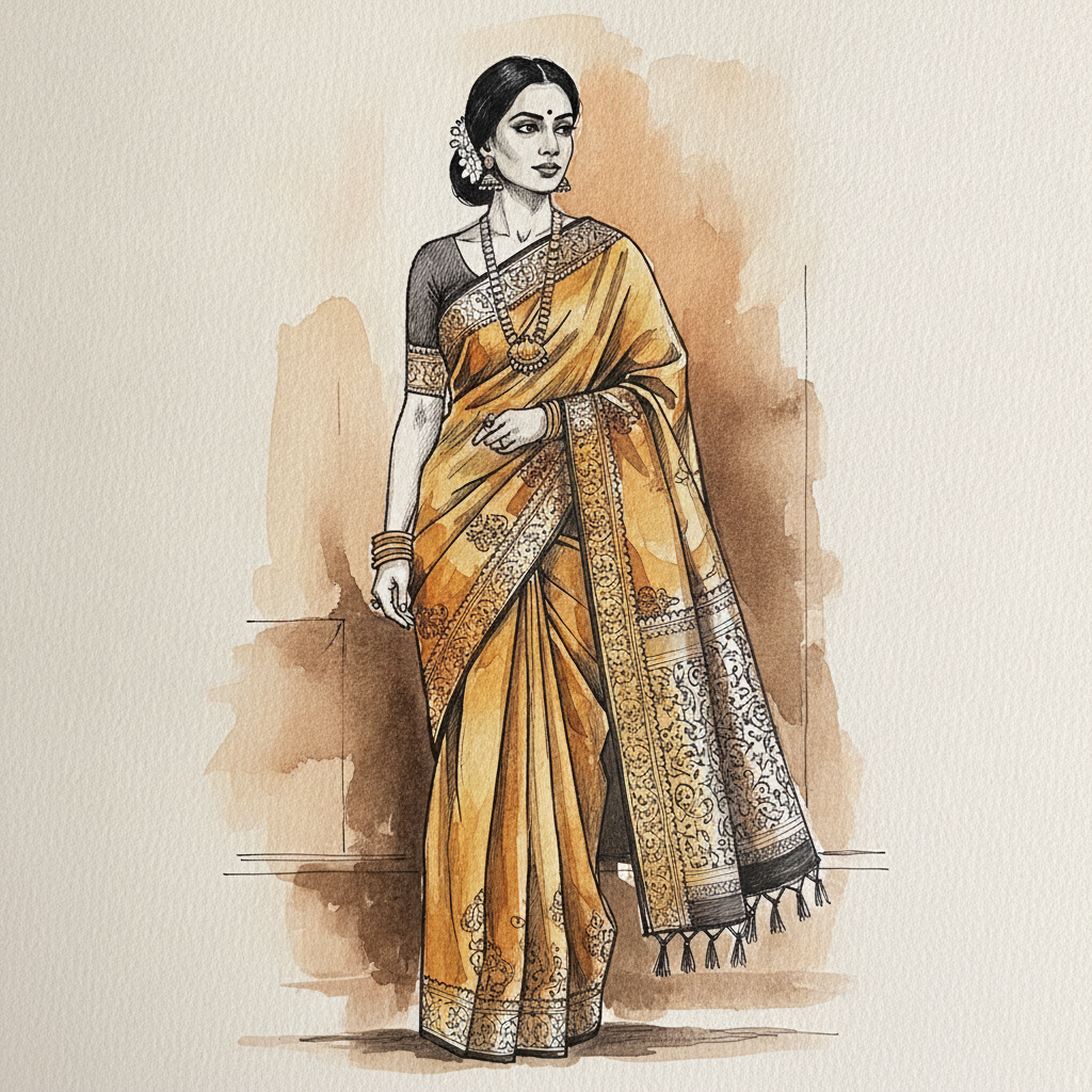 Indian sari (Banarasi silk) example 1