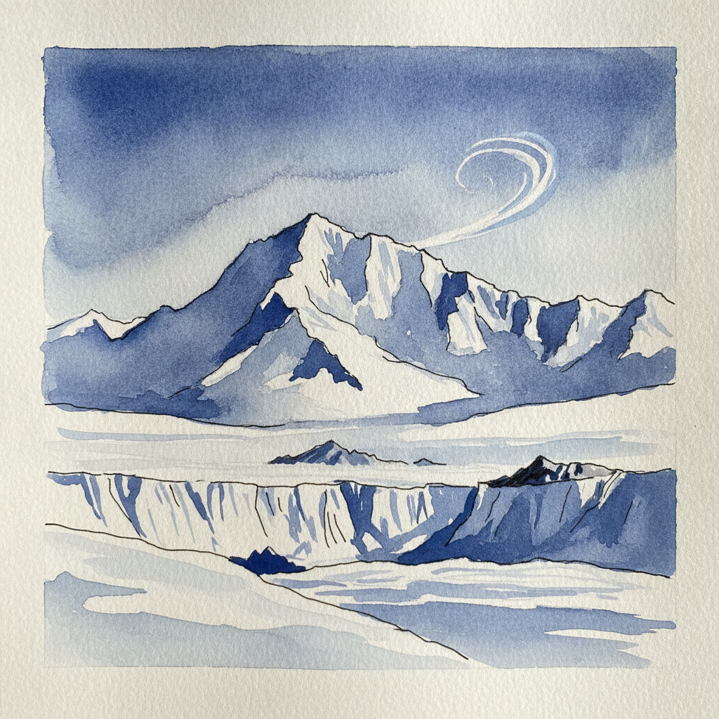Mount Logan from the Hubbard Glacier example 1
