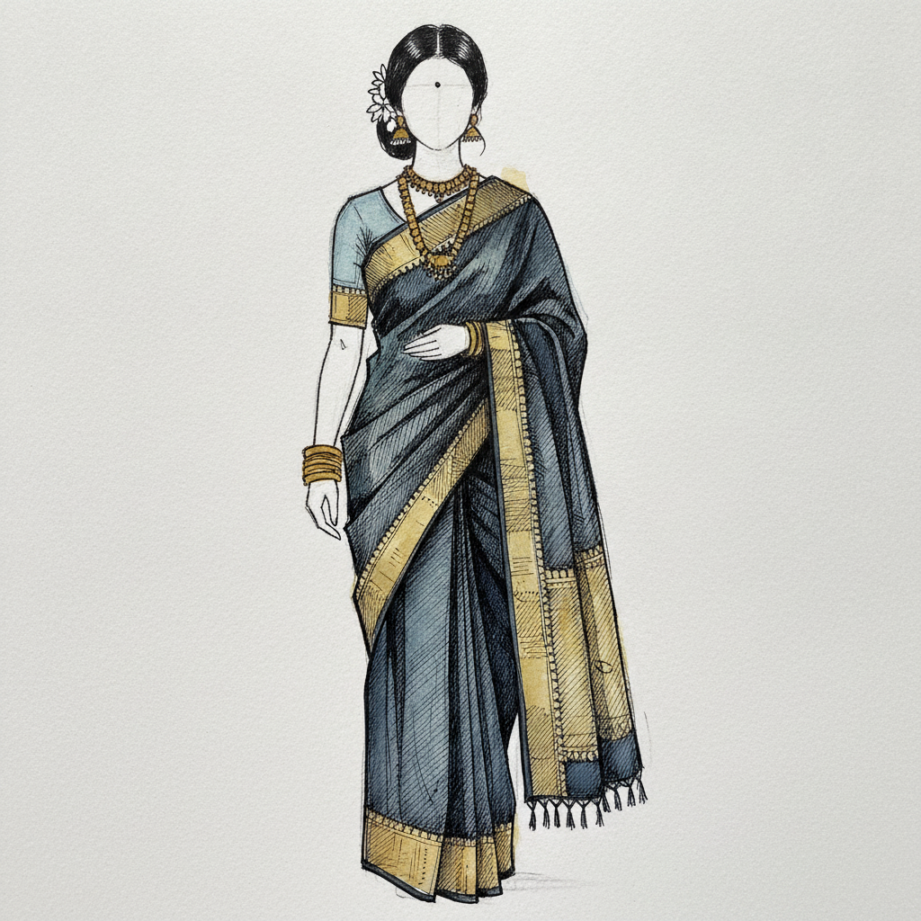 Indian sari (Banarasi silk) example 2