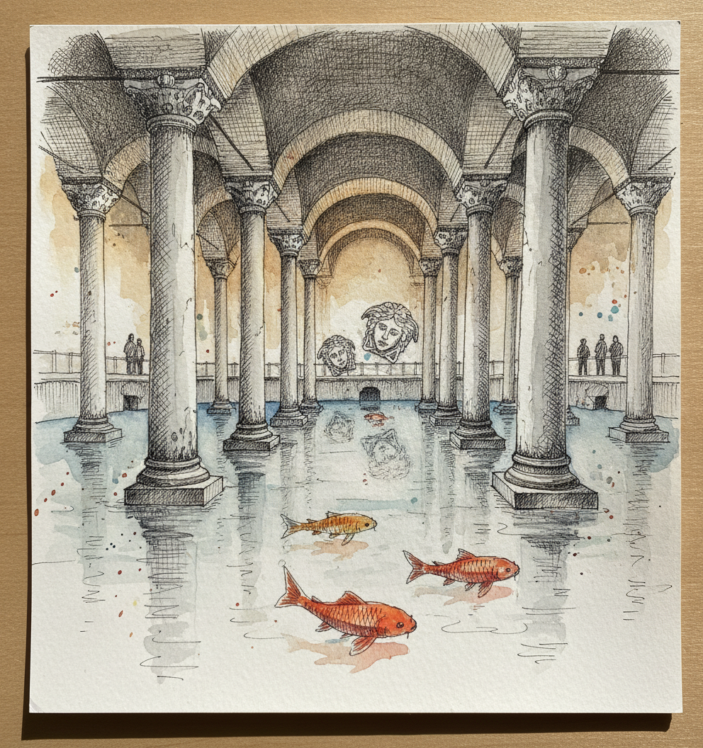 Basilica Cistern (Yerebatan Sarayı), Istanbul, Turkey example 2