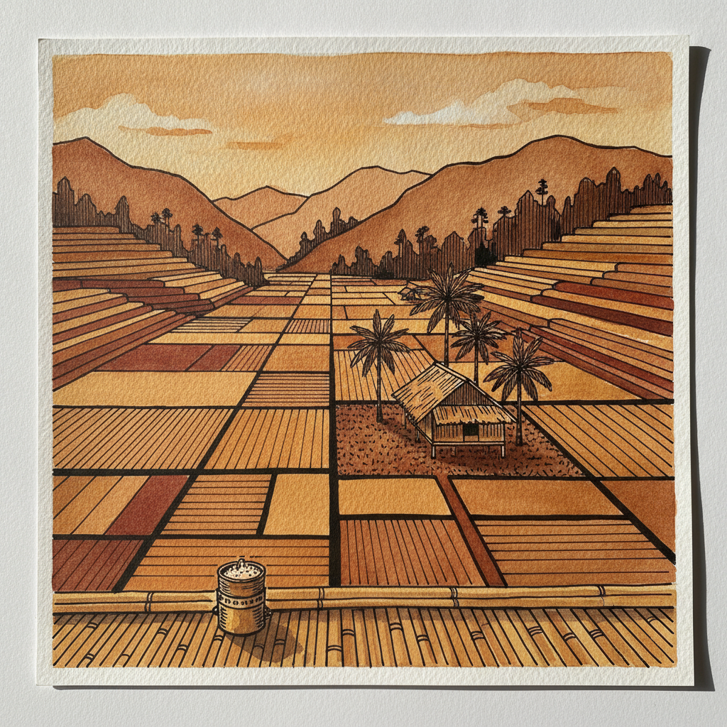 Tu Le valley terraces, Yen Bai Alternative interpretation
