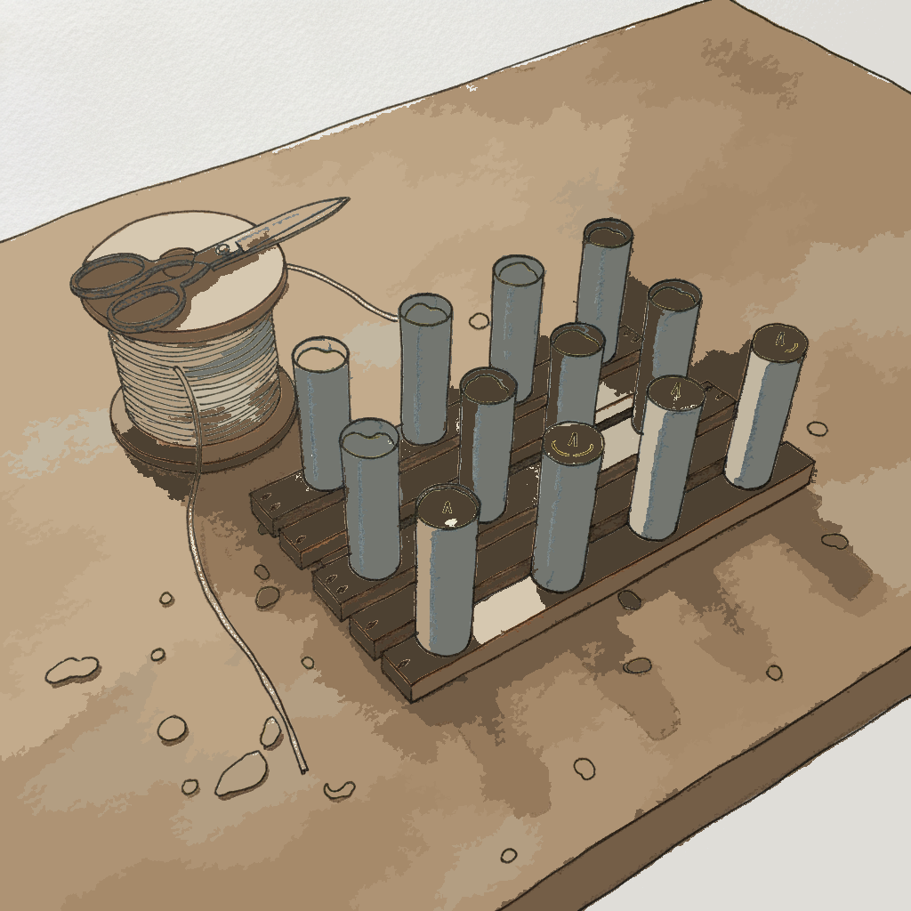 Candle molds on a cooling rack example 3