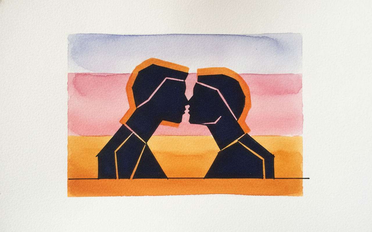Lover's Kiss Silhouette example 3