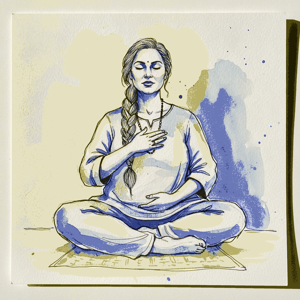Lotus, Hands on Heart and Belly example 3