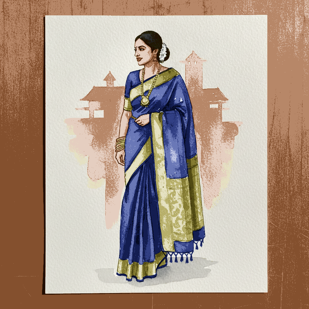 Indian sari (Banarasi silk) example 3