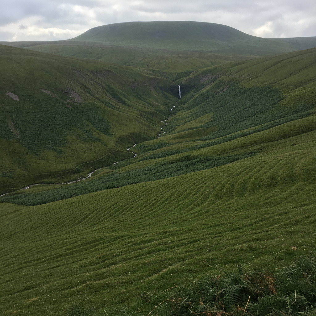 Howgill Fells from Sedbergh AI-generated photoreal reference