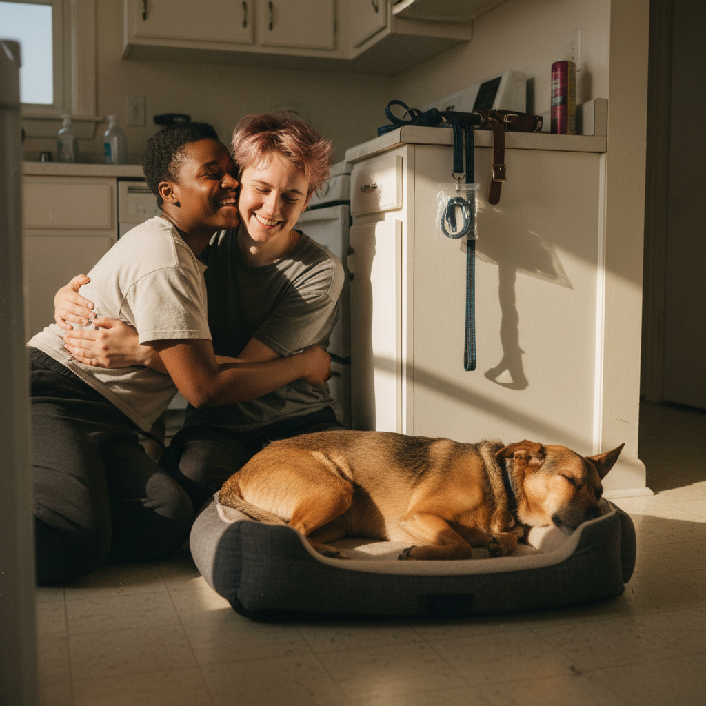 Couple with first dog photo reference