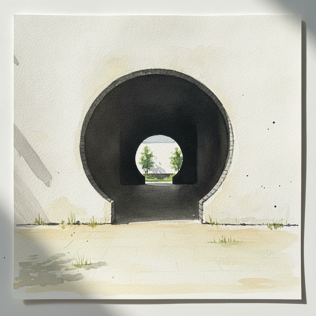 Mid-summer afternoon, the gate as a black silhouette AI-generated Loose & airy example