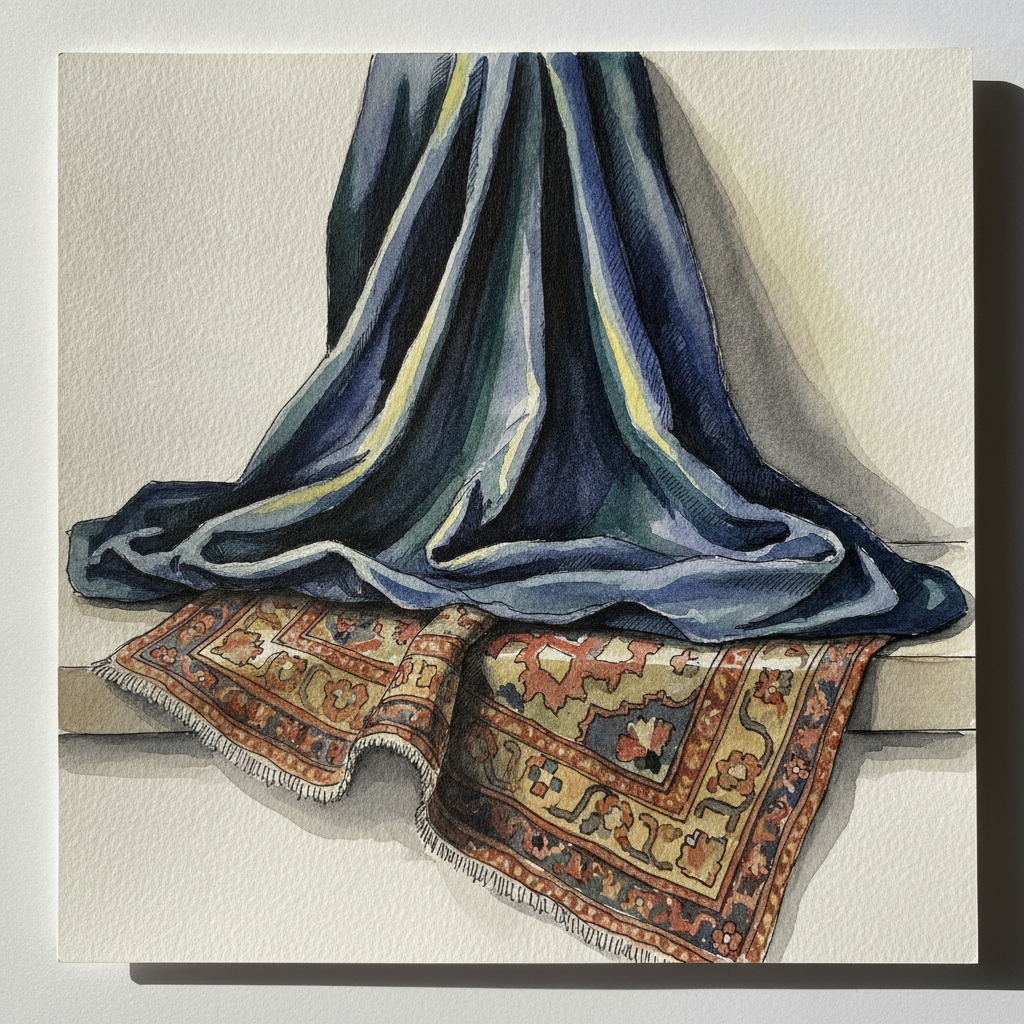 Velvet drape in Dutch Golden Age still life example 1