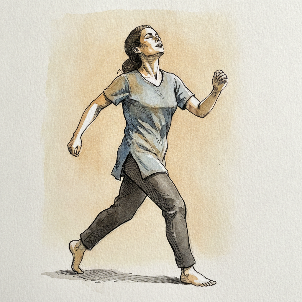 Mid-Stride, Looking Up example 1