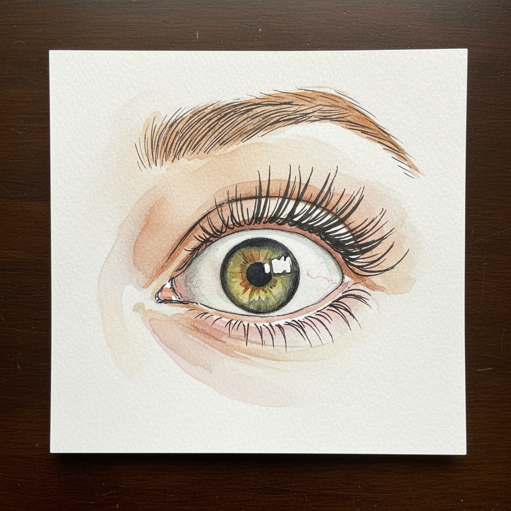 Open Wide Surprise Eye, White Woman 30s Loose & airy