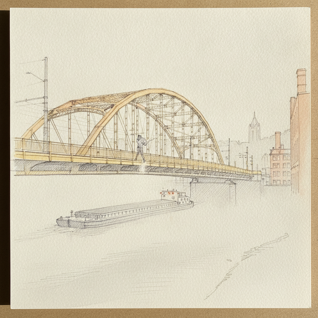 Smithfield Street Bridge Sunrise example 2