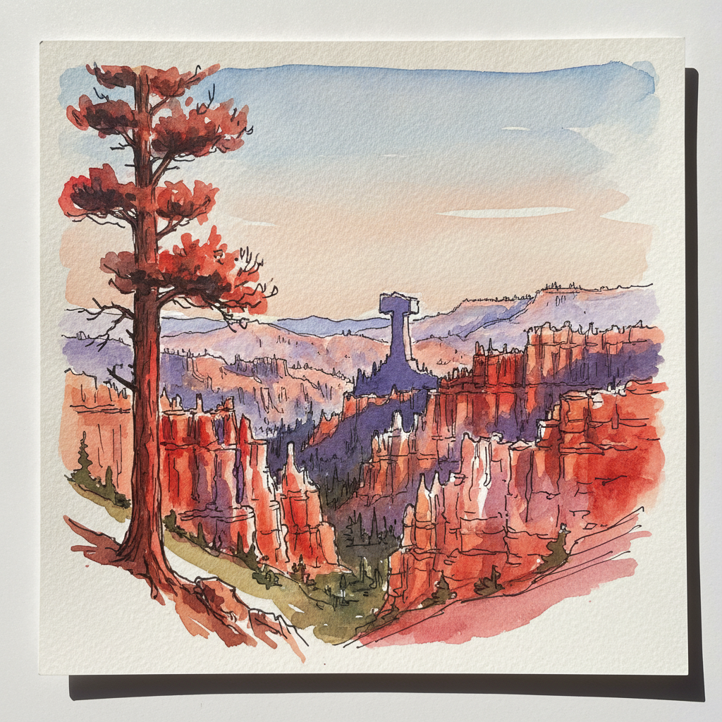 Bryce Canyon hoodoos at sunrise, Utah, USA example 2