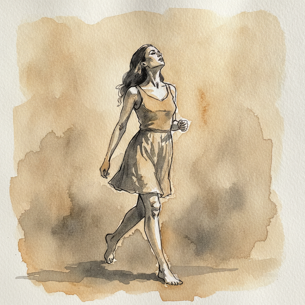 Mid-Stride, Looking Up example 2