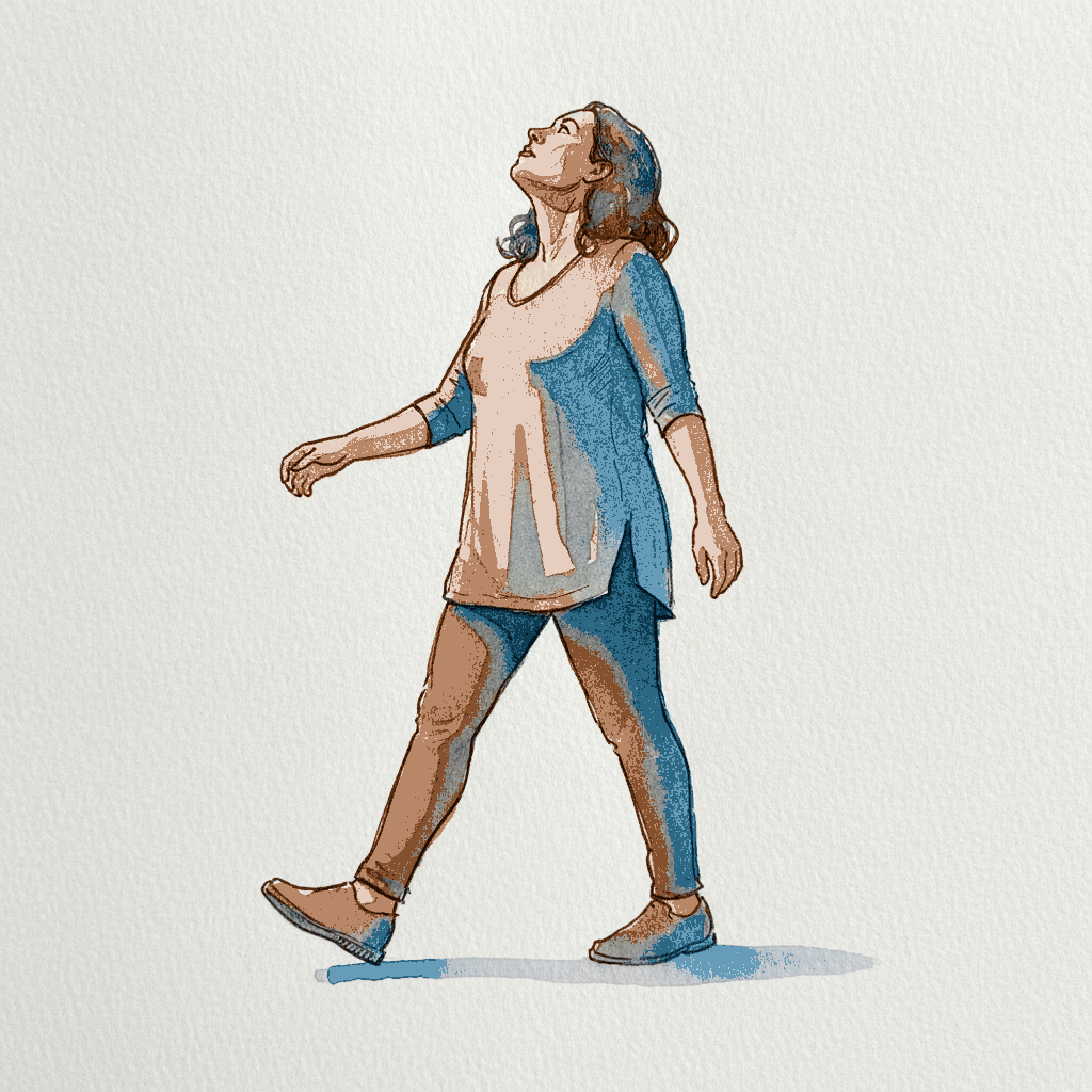Mid-Stride, Looking Up example 3