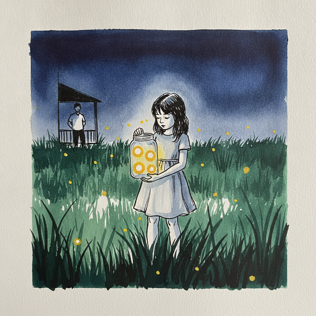 Kid catching fireflies example 1