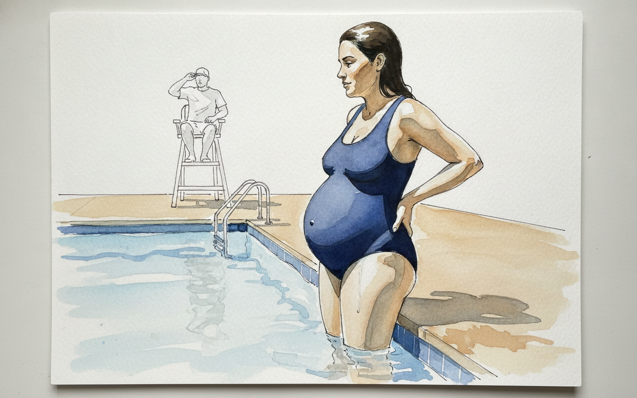 Pregnant belly second trimester Loose & airy