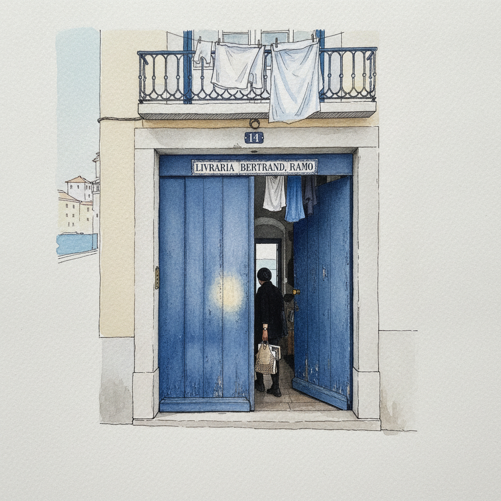 Lisbon Door in Faded Indigo example 2